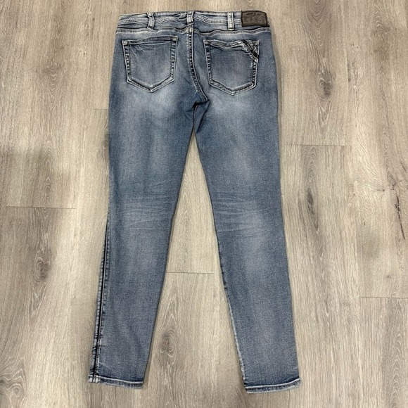 Silver Jeans Co Aiko Mid Super Skinny Women's W31 L31 Light Wash Denim - Picture 2 of 8
